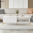 thumbnail image 2 of Boyel Living Modern Coffee Table with 2 Drawers and Open Storage, Rectangle Coffee Table Center Table for Living Room, White, 2 of 6