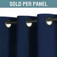 thumbnail image 5 of H.VERSAILTEX Contemporary Navy Solid Print Grommet Blackout Thermal Insulated Curtains Window, 52" x 54", 1 Panel, 5 of 6