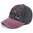 thumbnail image 3 of American Flag Baseball Cap - Washed Soft Dad Hat for Unisex with USA Alphabet Embroidery, 3 of 3