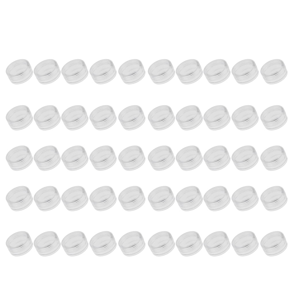 50Pcs Cream Jar Empty Jar Cosmetic Container with Screw for Lip , , Peelings - Clear