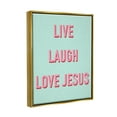 thumbnail image 3 of Stupell Industries Live Laugh Love Jesus Phrase Religious Painting Gold Floater Framed Art Print Wall Art, 3 of 6