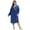 Blue, variant on Plus Size Long Nightdress for Women - Women's Nightgown, Sleepshirts V Neck Comfortable Soft Loose Long Sleeve Sleep Shirt Pajama Sleepwear XL-4XL
