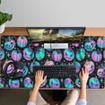thumbnail image 4 of Long Mouse Pads for Desk,Colorful Halloween Pumpkins Pattern Desk Mats on Top Of Desks, Desk Mouse Pad Extra Large with 3mm Non-Slip Base and Stitched Edge for Gaming,Office,Work,Home 47.3"x23.6", 4 of 6