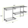 thumbnail image 2 of Wall Mounted Wardrobe Storage Kit 36 to 60 Inches, Reinforced Closet Shelving System with Hanging Rods, Modular Organization for Bedroom, Gray, 2 of 5