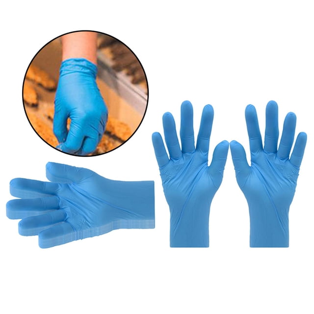 10 pzas Guantes universales de nitrilo desechables sin polvo DYNWAVEMX Azul M Guantes desechables