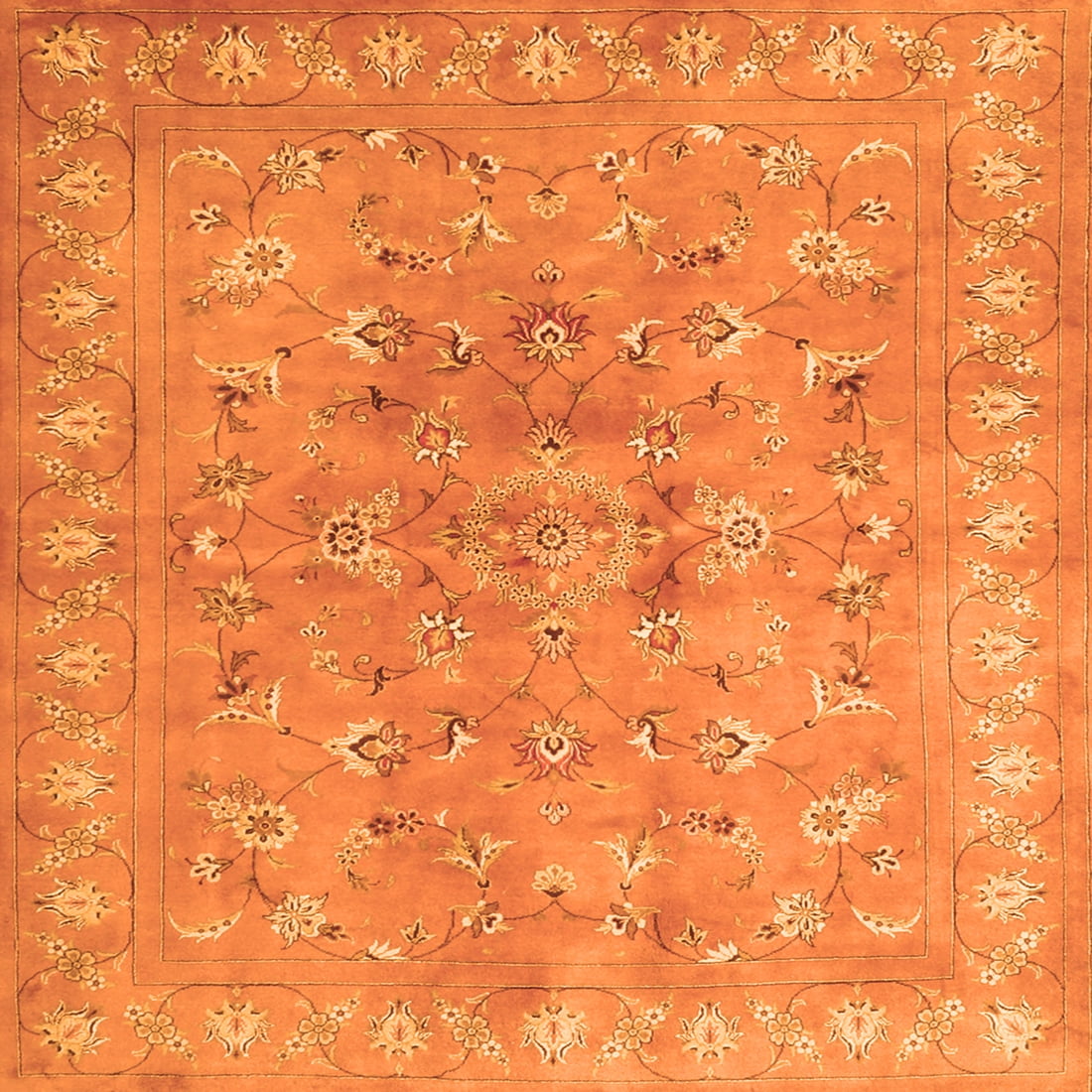 Ahgly Company Indoor Square Persian Orange Traditional Area Rugs, 7 ...