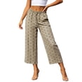 thumbnail image 2 of Kezqiaxn Cropped Pants for Women Summer Polka Dot Pattern High Waisted Loose Casual Capris with Pockets Fashion Clothing, 2 of 5