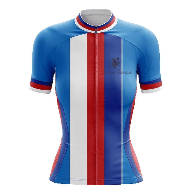 Maillot de Cyclisme pour Femmes à Rayures Drapeau de la République Tchèque - TP