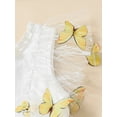 thumbnail image 5 of Bagilaanoe Newborn Summer Outfits Baby Girl Rompers Dress Butterfly Fly Sleeve Bodysuits + Hairband 3M 6M 12M 18M 24M Infant Tulle Patchwork A-line Dresses, 5 of 9