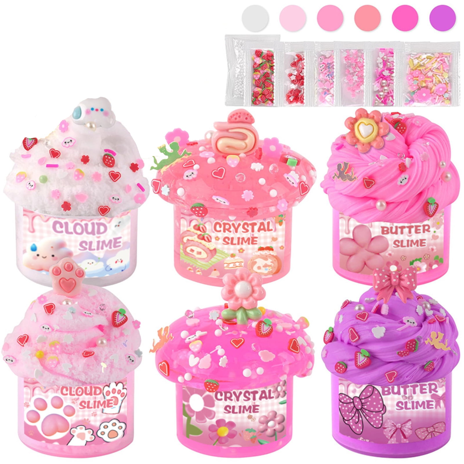 Ultimate Slime Paradise Kit – Variety Pack with Cloud, Crystal & Butter Slime, DIY Sensory Set with Charms