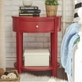 thumbnail image 1 of Chelsea Lane Oval Wood Accent Table with Drawer, Samba Red, 1 of 4