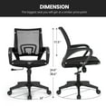 thumbnail image 2 of CELTOSS Office Chair, Adjustable Height, Ergonomic Lumbar Support and Armrests for Adults, Black, 2 of 9