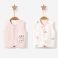 thumbnail image 4 of 2025 Baby Vest For Girls & Boys Kid's Spring And Fall Spring Cotton Reversible Vest Jacket Sleeveless Undershirt Pink, 4 of 4