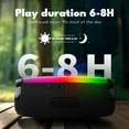 thumbnail image 4 of Burufy Portable Waterproof Bluetooth Speaker, 24W Loud Sound, Bluetooth 5.3, LED Lights, TWS Wireless Pairing for Outdoor/Party/Beach/Travel/Gifts, 4 of 8
