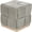 Grey-Taupe, variant on Aria Home Esme 17 Inch Checker Weave Corduroy Ottoman Stool with Washable Cover Grey Taupe