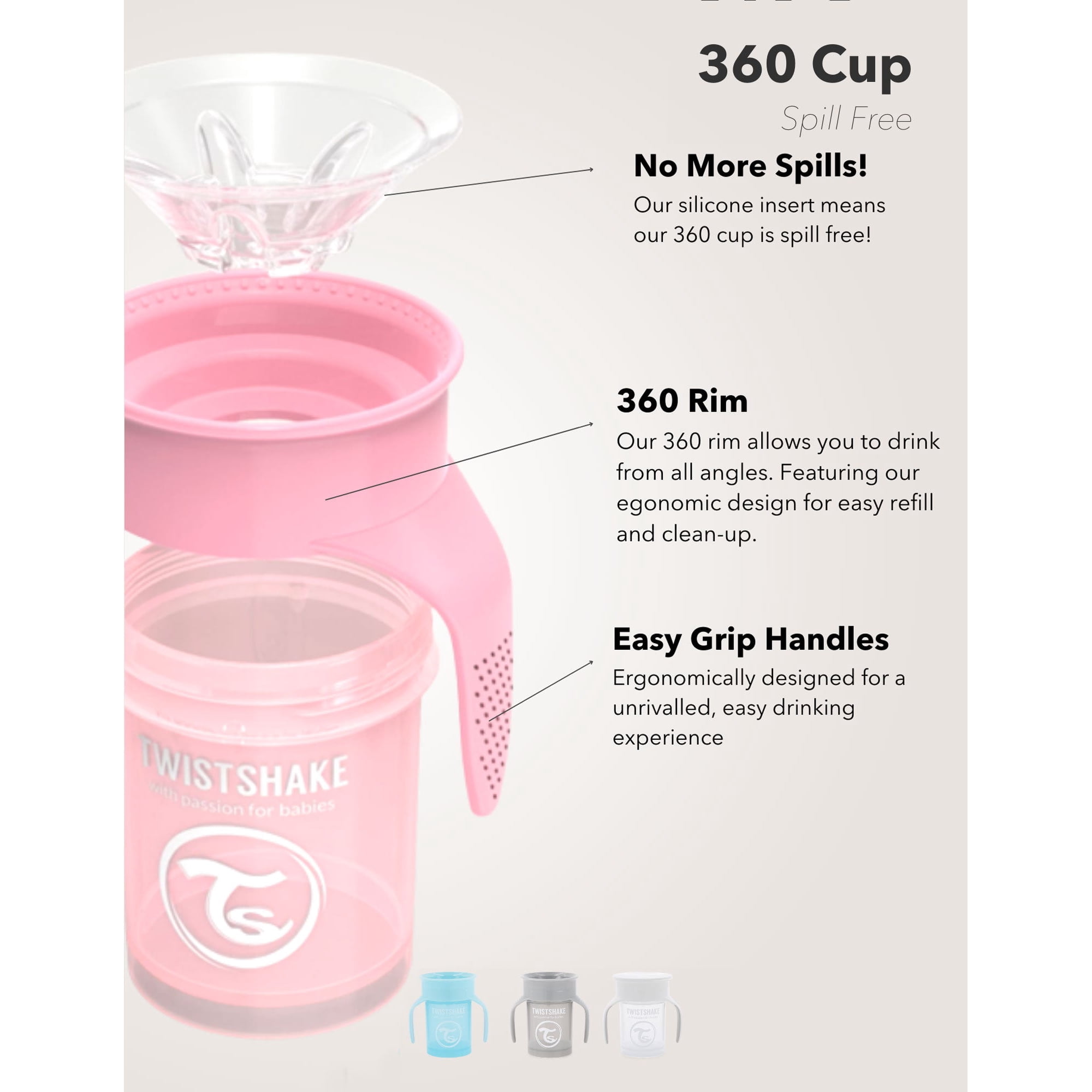 Twistshake 360 Cup Mess Free Drinking 230ml (8 fl oz)