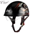 thumbnail image 4 of Casco de motocicleta de medio casco Carat retro de alta calidad, multiusos, diseño clásico, elegante, seguro, cómodo, calcomanías originales, 4 of 5
