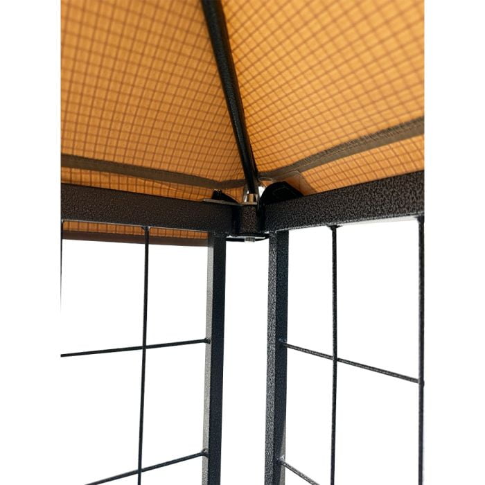 Garden Winds Custom Fit Replacement Canopy Top Cover Compatible with The Retriever 1201551 5’ x 4.5’ x 4.5’ Portable Pet Dog Kennel Playpen - Upgraded Performance RipLock 350 Fabric - Slate Gray