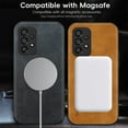 thumbnail image 6 of Allytechgroup Galaxy A13 5G Case, Magsafe Compatible Shockproof Vintage PU Leather Mangetic Back Cover Anti-Scratch Phone Case for Samsung Galaxy A13 5G, Brown, 6 of 10