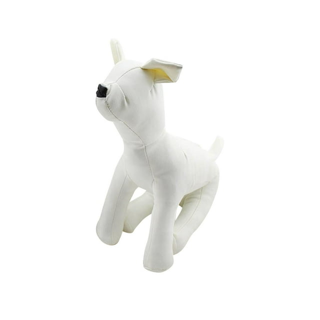 Maniquí de Perro Yuyangstore de Cuero PU Posición Sentada Talla S Blanco