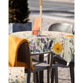 thumbnail image 5 of Hokiten Outdoor Tablecloths with Umbrella Hole & Zipper, Vintage Spring Floral 54x54 Inch Square Tablecloths, Summer Botanical Flowers Waterproof Table Cloth, Patio/Pool/Picnic Table Covers, 5 of 7