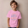 thumbnail image 2 of USA 250th Anniversary Shirt Kids Casual Short Sleeve Graphic T Shirt for Boys and Girls Crewneck Tee with Stars and Stripes Prints Pink 4 Years-5 Years, 2 of 6