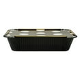 thumbnail image 5 of 16 oz Rectangle Black and Gold Aluminum Take Out Container - Polka Dot Paper Lid - 7 1/4" x 5 1/4" x 2" - 50 count box, 5 of 10
