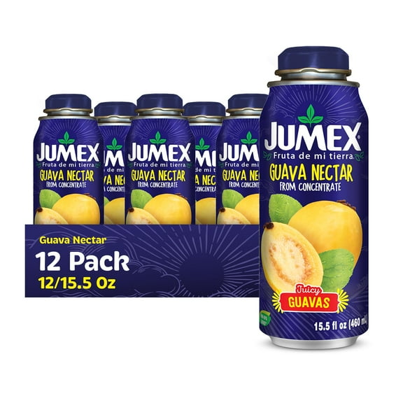 Jumex Lata Botella Guava Nectar | Insulated, BPA-Free Aluminum Can with Resealable Top | 16.9 Fl Oz (Pack of 12)