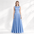 thumbnail image 4 of Fairy Godmother Sleeveless Maxi Dress Light Blue Flowy A‑Line Long Dress Halloween Cosplay Costume Dress‑Up Outfit for Themed Party Masquerade Carnival,XXL, 4 of 4