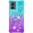 thumbnail image 2 of Case for Motorola Moto Edge 5G 2024 Case Girls Women,Liquid Glitter Shockproof Back Cover Soft TPU Bumper Silicone Slim Protective Cover for Moto Edge 5G 2024 Gradient Blue, 2 of 14