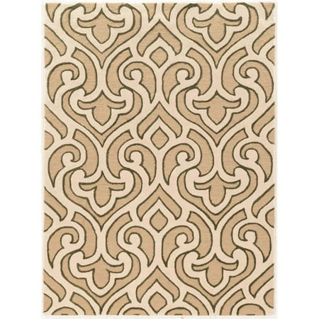 Cream and gold area rug