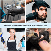 1st Choice Black Nitrile Exam Gloves, Size X-Large, 100 Count, Light-Duty