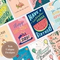 thumbnail image 2 of Rileys Birthday Cards Assortment, Hand-Illustrated 20-Count | 10 Designs, Envelopes Included, Bulk Variety Pack, 2 of 8
