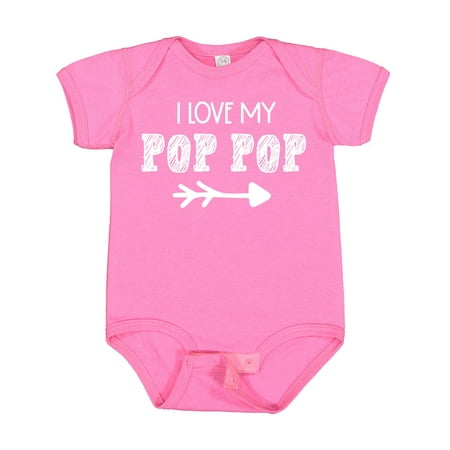 

Inktastic I Love My Pop Pop with Arrow Gift Baby Boy or Baby Girl Bodysuit
