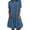 Blue, variant on Summer Dress for Women Trendy Button Down Shirt Dress Faux Denim Jean Short Sleeve Casual Dress with Pockets (XL, Black)