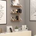 thumbnail image 4 of Wallniture Ponza Rustic Floating Bathroom Wall Shelves over Toilet, Natural Burned, Set of 3, 4 of 8