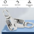 thumbnail image 4 of 4PCS Single Pulley Block M15 Stainless Steel Small Pulley Roller For Rope Cord in °Swivel Silver Pulley, 4 of 5