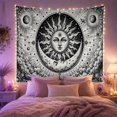 thumbnail image 2 of Monochromatic Woodcut Etching With Art Scene, Mystical Fantasy for Space Lovers, Galaxy Room Decor Room Accent, Graduation Gift, Tapestry Wall Hanging for Bedroom and Dorm, 2 of 7