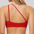 thumbnail image 4 of CUSTG Women Camis Sleeveless Solid Color One Shoulder Back Yoga Bra For Outdoor Sports Running And Fitness Tank Tops Cozy Ladies Summer Shirts, 4 of 6