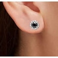 thumbnail image 2 of Natalia Drake 2 Cttw Black and White Diamond Solitaire Halo Stud Earrings for Women or Men, 2 of 4