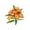 Orange, variant on Dtchengua Yellow Lily Artificial Flower Bouquet, Silk Floral Arrangement for Home & Wedding Centerpiece