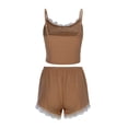 thumbnail image 5 of Lixiuxyad Set 2 Women Summer Breathable Solid Color Suspender Shorts Sexy And Interesting Pajamas Outer Wear Home Clothes Set, 5 of 5