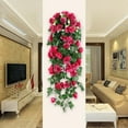 thumbnail image 7 of Artificial Rose Garland 2 Pack 36 Inch Artificial Rose Garland Fake Flower Vine Decor for Home Wedding Party Wall Hanging Decoration with Realistic Roses and Leaves Indoor Outdoor Fake Flower Vine, 7 of 7