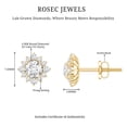 thumbnail image 6 of Rosec Jewels Lab Created Diamond Halo Earrings - Classic Diamond Studs with Screw Back (Ef-Vs Quality), 18K Yellow Gold, 6 of 7