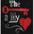 thumbnail image 2 of The Key To My Heart Valentines Day Women's Long Sleeve T Shirt Brisco Brands S, 2 of 6