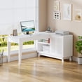 thumbnail image 6 of 57" L-Shaped Corner Desk with Storage Cabinet, Wooden Home Office Computer Desk, Study or Writing Table with Shelves, 6 of 8
