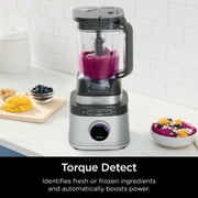 Ninja Detect Kitchen System 72-Oz Blender, 3 Speeds, Blend, Crush, Chop, Smoothies, BlendSense Technology, 1700PW, TB400 Silver
