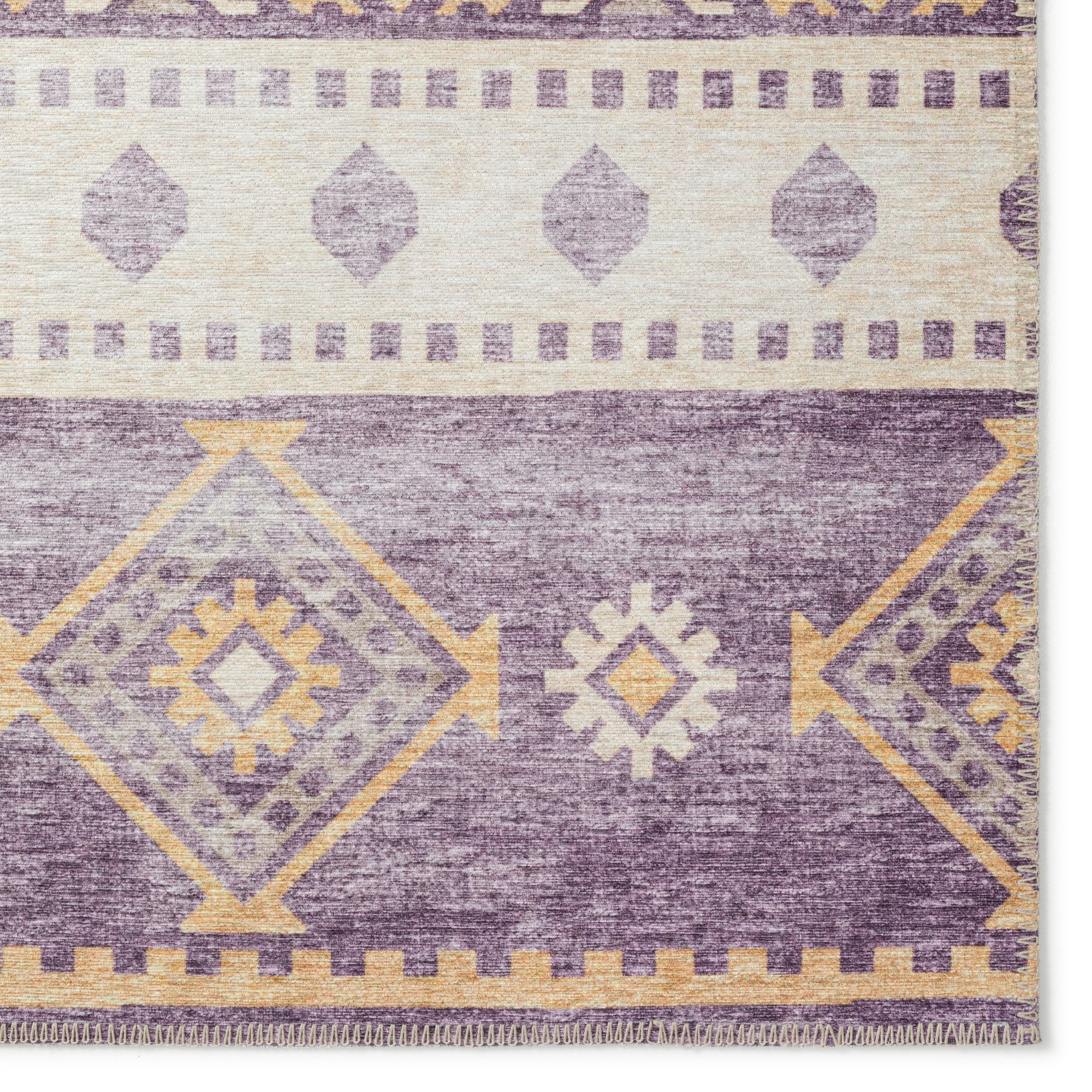 Addison Rugs Addison Indoor/ Outdoor Yuma Southwest Boho Washable Rug 10' x 14' - Purple