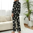thumbnail image 3 of Top-kevin Flat Stylish Mahjong Women's Long-Sleeve Shirt And Full-Length Bottom Pajama Set, 3 of 11