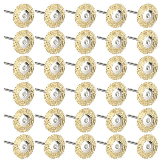 Brush Wheel Flat Brush Wheel Wood Carving Brush Wheel Rust Removal Tool Polishing Tools 30Pcs Brush Wheel Flat Mini Wood Carving Rust/Corrosion/Paint Removal Polishing Tools